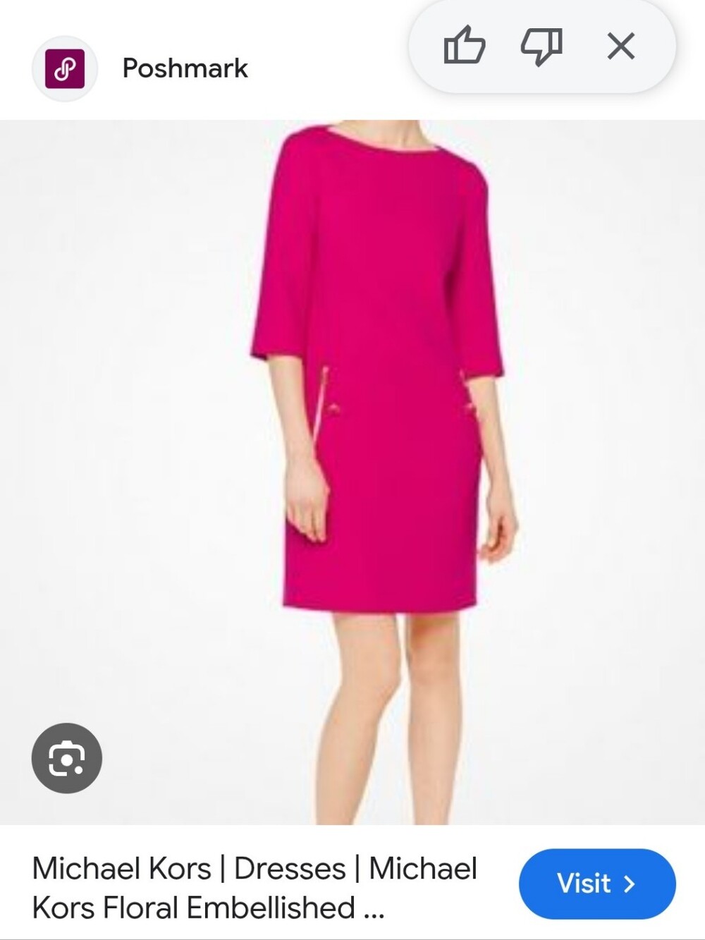 Michael Kors Hot Pink Shift Dress Size 4 NWT